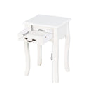 White Living Room Floor-Standing Storage Table with a Drawer