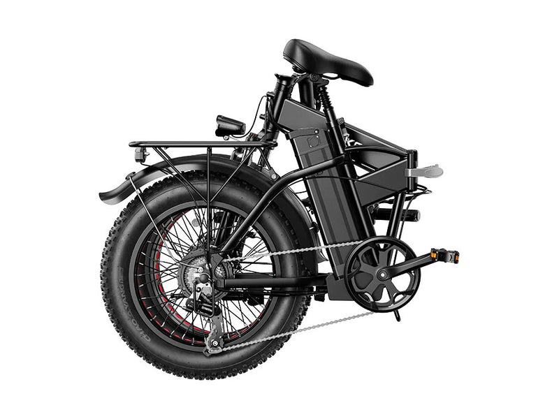 Electric Bike Foldable Fat Tire Electric Bicycle with 500W Motor 48V 12.5AH Removable Battery Black