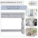 Console Table Long Extra-thick Sofa Table with Drawers and Shelf Grey
