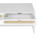 2 Rattan Drawer Coffee Table Modern Furniture Decor for Living Room Reception