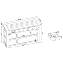 Solid Pine Wood Top Console Table Modern Entryway Sofa Side Table Blue