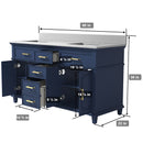 Home Decorators Collection Bath Vanity in Grayish Blue with White Cultured Marble Top