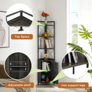 Corner Shelf 5-Tier With Storage Corner Cabinet Bookshelf Stand Storage Rack