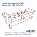 Bedroom Tufted Button Storage Bench Linen Upholstered Ottoman for Living Room Foyer