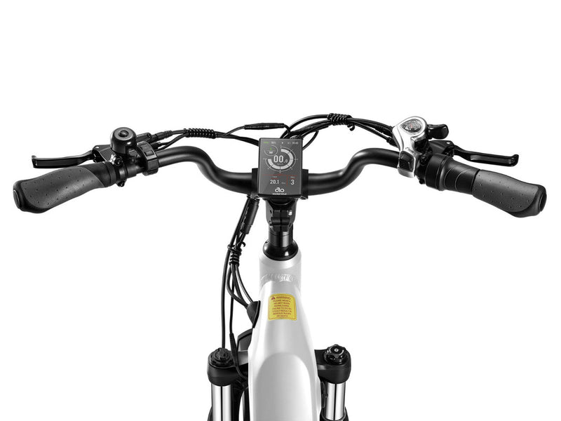 Long Range Step Thru Fat Tire Electric Bike White