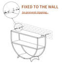 Rustic Industrial Design Demilune Shape Textured Metal Distressed Wood Console Table