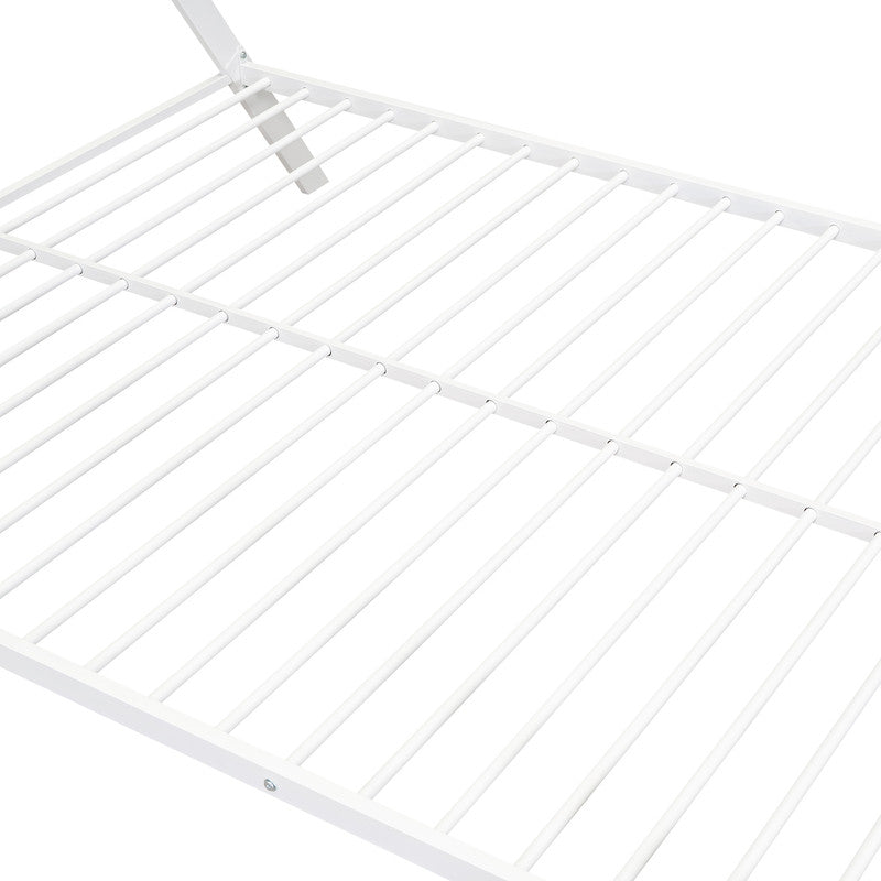 House Bed Tent Bed Frame for Kids Girls Boys No Box Spring Needed Full Size White