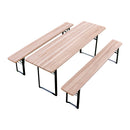 Wood Picnic Table Beer Bench Dining Set Folding Outdoor Patio 3 PCS