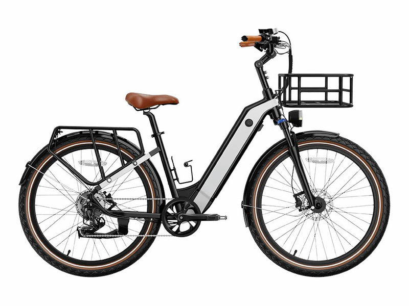 Cityrun Electric Bike 500W 48V 15Ah Removable Battery Commuter E-Bike for Adults Black