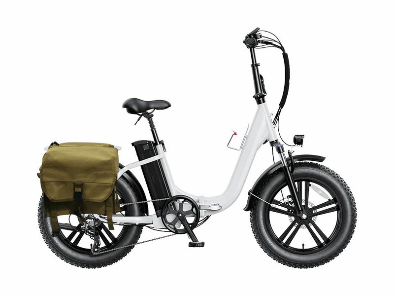 Electric Bike for Adults 500W Foldable Ebike with 48V 15Ah Removable Battery White