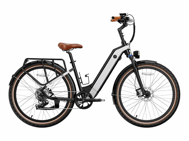 Cityrun Electric Bike 500W 48V 15Ah Removable Battery Commuter E-Bike for Adults Black