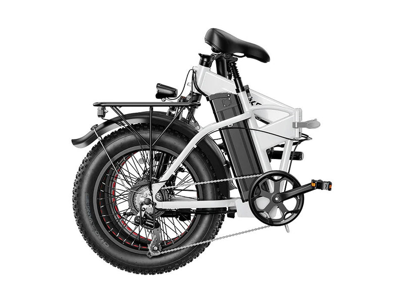 Electric Bike Foldable Fat Tire Electric Bicycle with 500W Motor 48V 12.5AH Removable Battery White