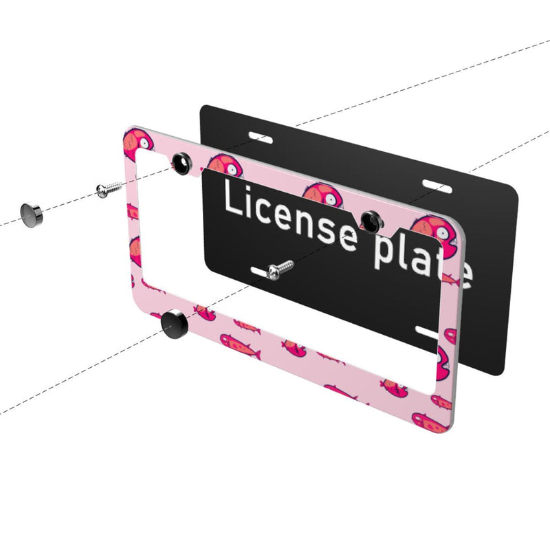 Personalise License Plate Frame for Men Women Car Universal Stainless Steel Accessories D046