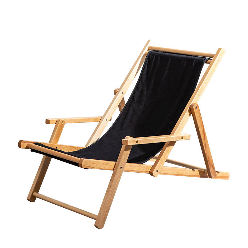 Folding Beach Chair Wooden Folding Outdoor Reclining Beach Chair