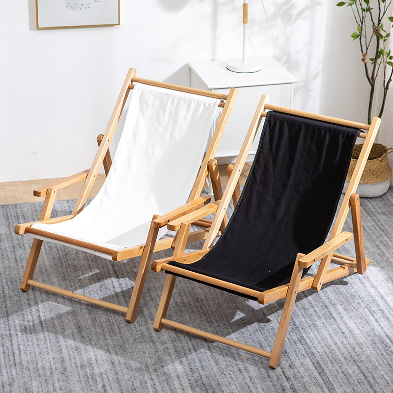 Folding Beach Chair Wooden Folding Outdoor Reclining Beach Chair