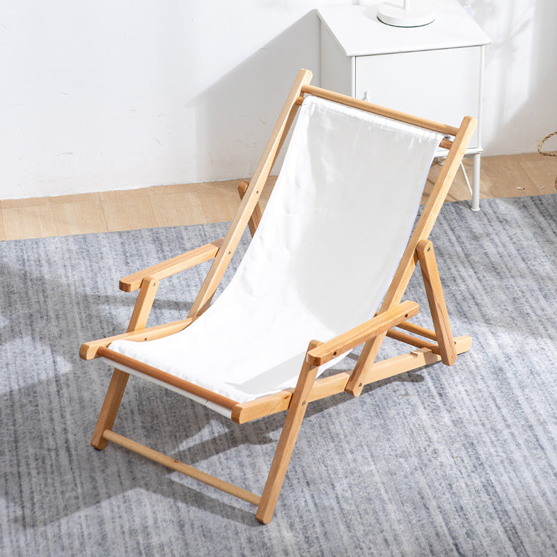 Folding Beach Chair Wooden Folding Outdoor Reclining Beach Chair