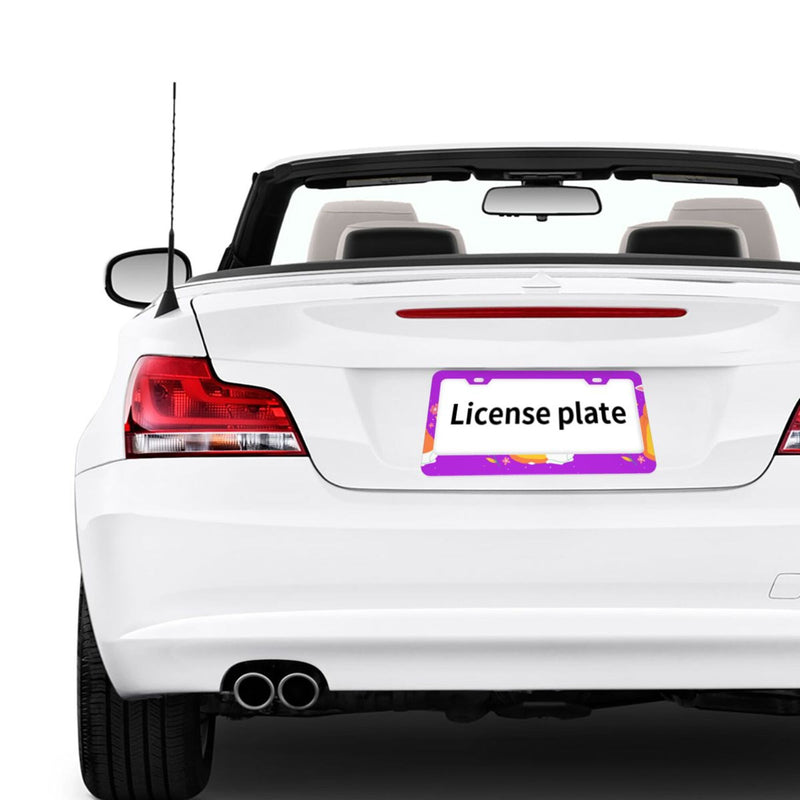 Personalise License Plate Frame for Men Women Car Universal Stainless Steel Accessories D089