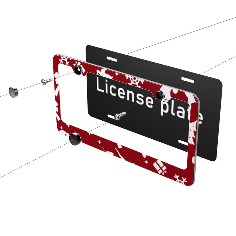 Personalise License Plate Frame for Men Women Car Universal Stainless Steel Accessories D008