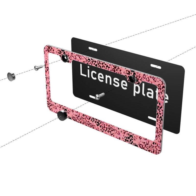 Personalise License Plate Frame for Men Women Car Universal Stainless Steel Accessories D042