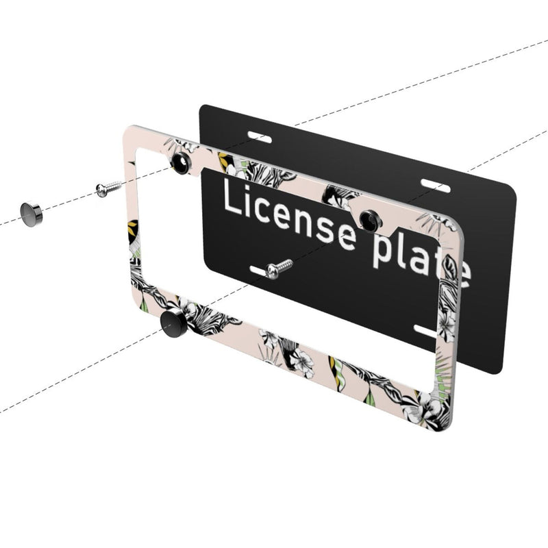 Personalise License Plate Frame for Men Women Car Universal Stainless Steel Accessories D015