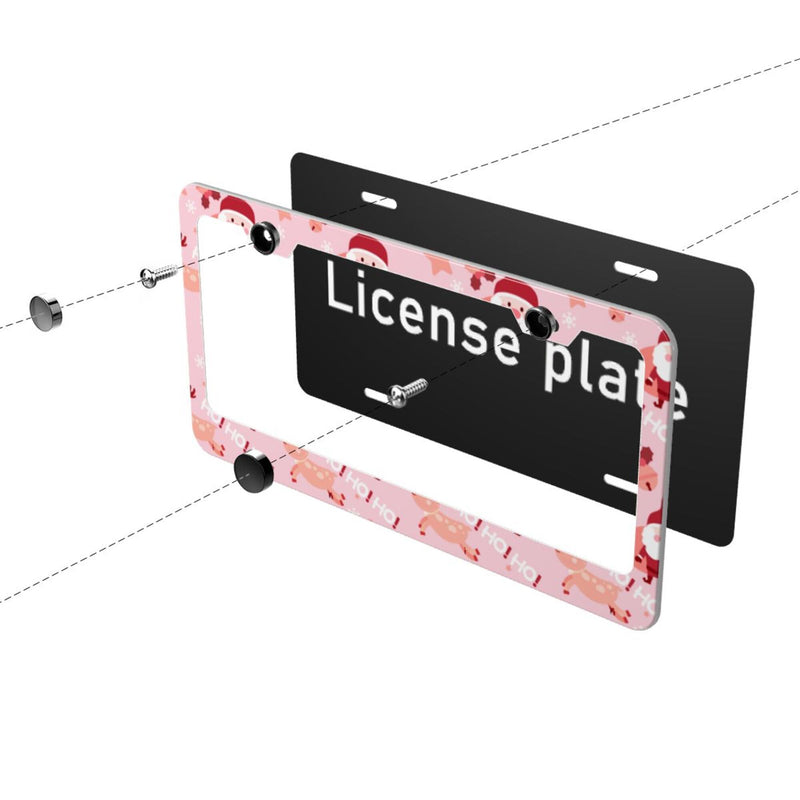 Personalise License Plate Frame for Men Women Car Universal Stainless Steel Accessories D033