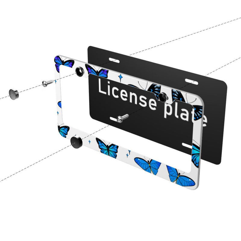 Personalise License Plate Frame for Men Women Car Universal Stainless Steel Accessories D007