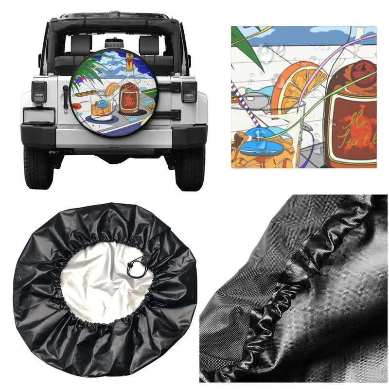 Spare Tire Cover For Rv Trailer Waterproof Wheel Cover Fit For Rv Suv Truck Travel Trailer N014