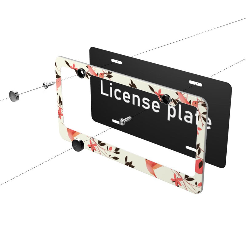 Personalise License Plate Frame for Men Women Car Universal Stainless Steel Accessories D030