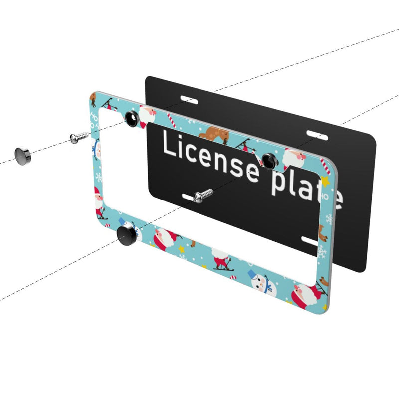 Personalise License Plate Frame for Men Women Car Universal Stainless Steel Accessories D048