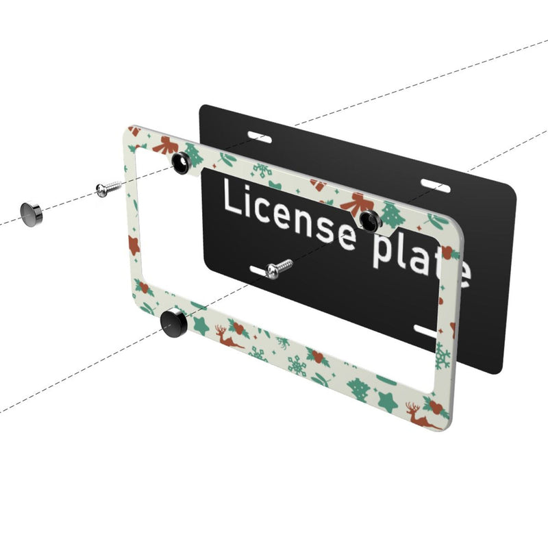 Personalise License Plate Frame for Men Women Car Universal Stainless Steel Accessories D040