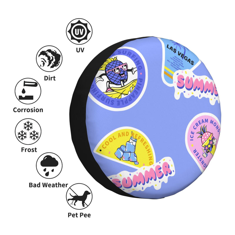 Spare Tire Cover For Rv Trailer Waterproof Wheel Cover Fit For Rv Suv Truck Travel Trailer N007