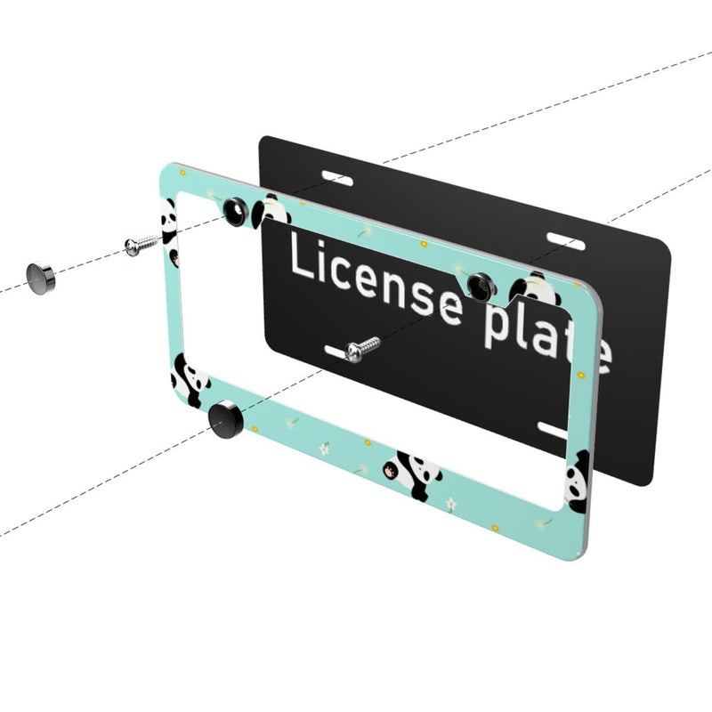 Personalise License Plate Frame for Men Women Car Universal Stainless Steel Accessories D073