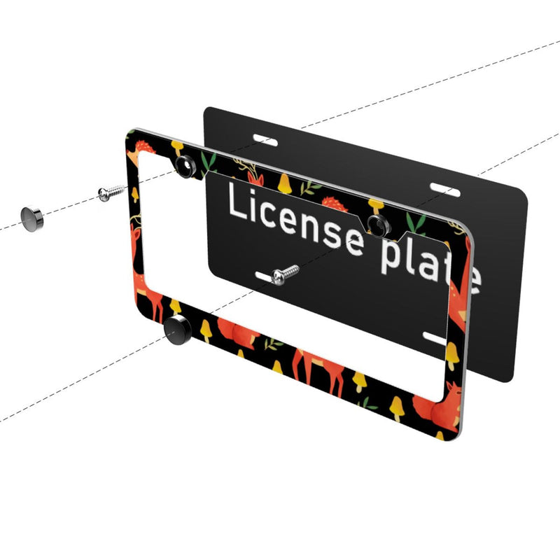 Personalise License Plate Frame for Men Women Car Universal Stainless Steel Accessories D057