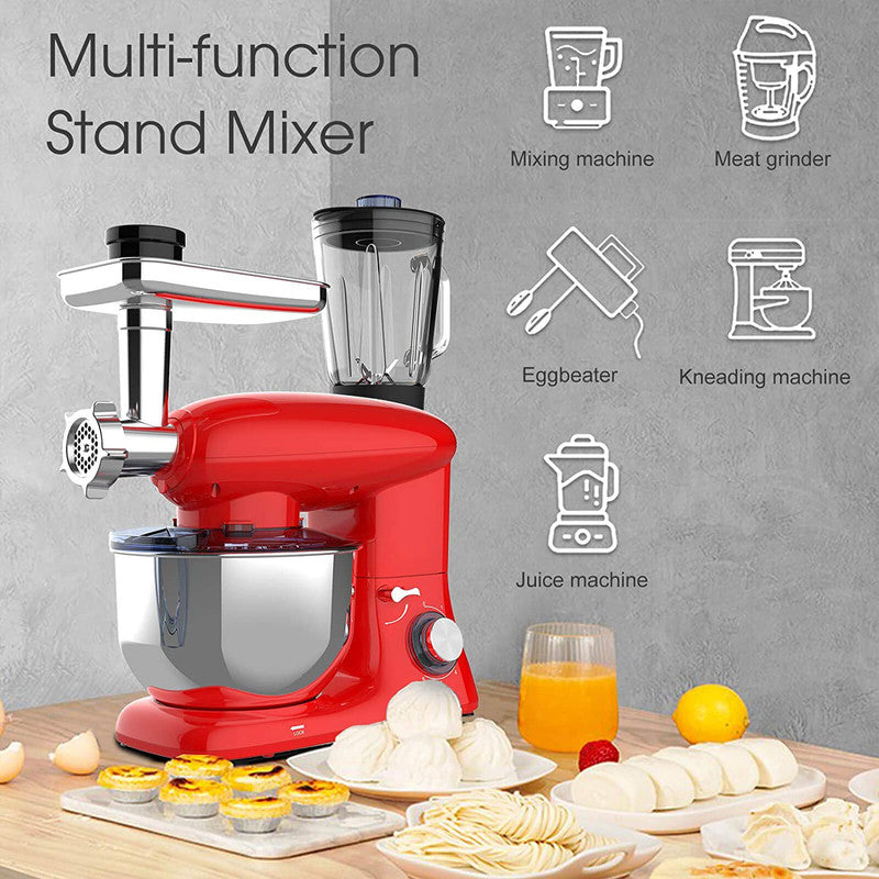 Stand Mixer 8-Speed Tilt-Head Food Mixer - Red