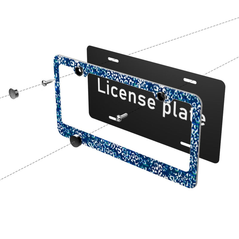 Personalise License Plate Frame for Men Women Car Universal Stainless Steel Accessories D054