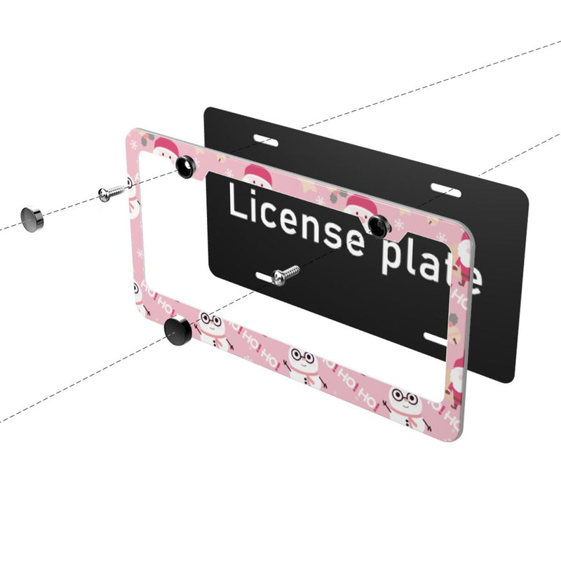 Personalise License Plate Frame for Men Women Car Universal Stainless Steel Accessories D044