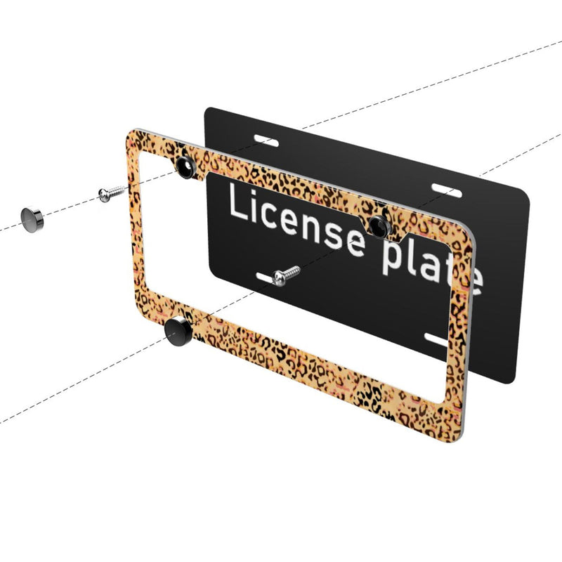 Personalise License Plate Frame for Men Women Car Universal Stainless Steel Accessories D053