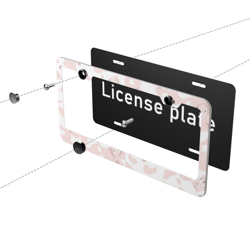 Personalise License Plate Frame for Men Women Car Universal Stainless Steel Accessories D009