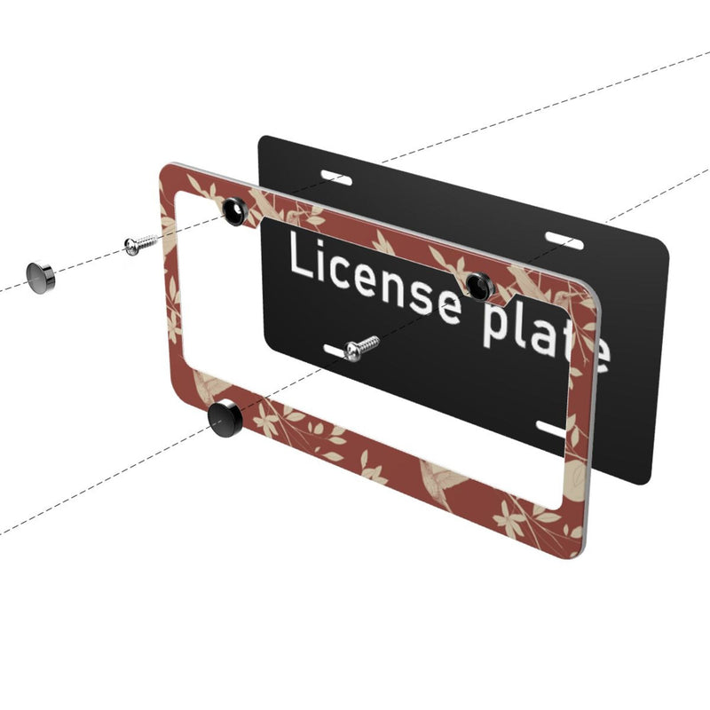 Personalise License Plate Frame for Men Women Car Universal Stainless Steel Accessories D027