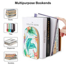 2 Pcs Wood Book Ends Non-Skid Book Stand B049