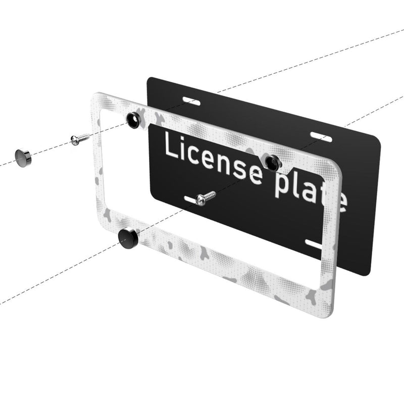 Personalise License Plate Frame for Men Women Car Universal Stainless Steel Accessories D020