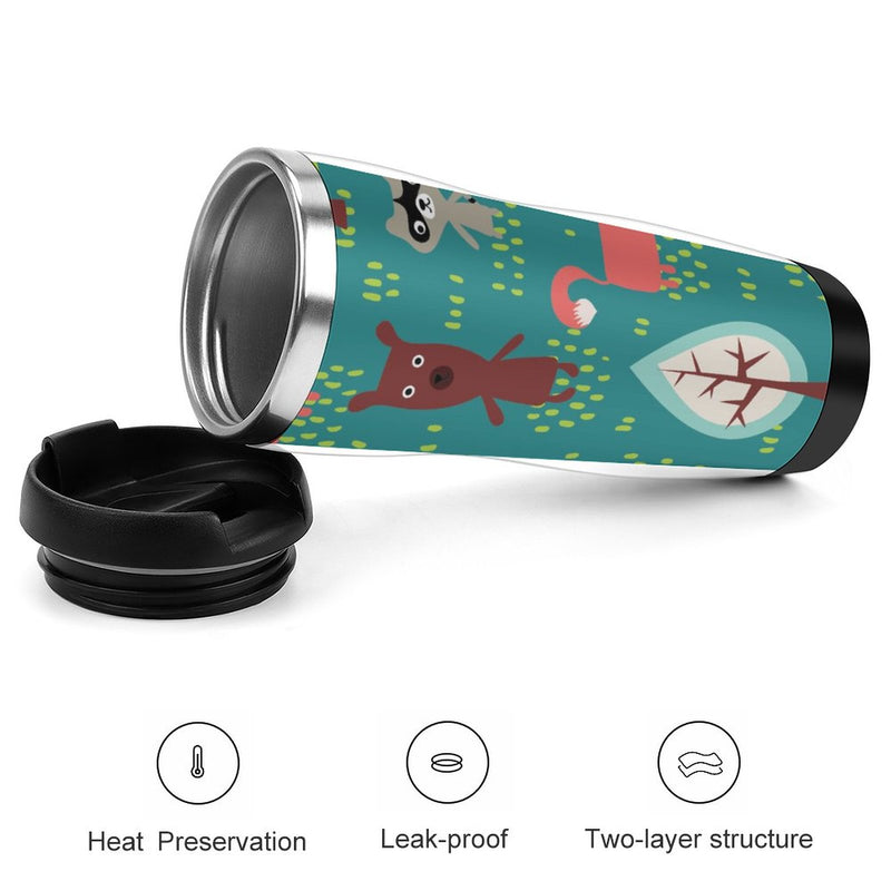 Stainless Steel Tumbler Sport Drink Bottle Travel Mug 380L T061