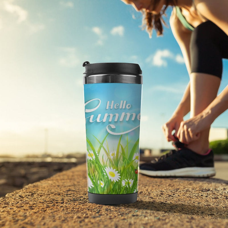 Stainless Steel Tumbler Sport Drink Bottle Travel Mug 380L T027