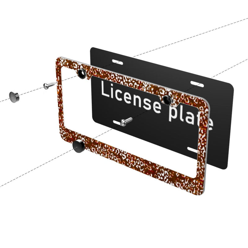 Personalise License Plate Frame for Men Women Car Universal Stainless Steel Accessories D055