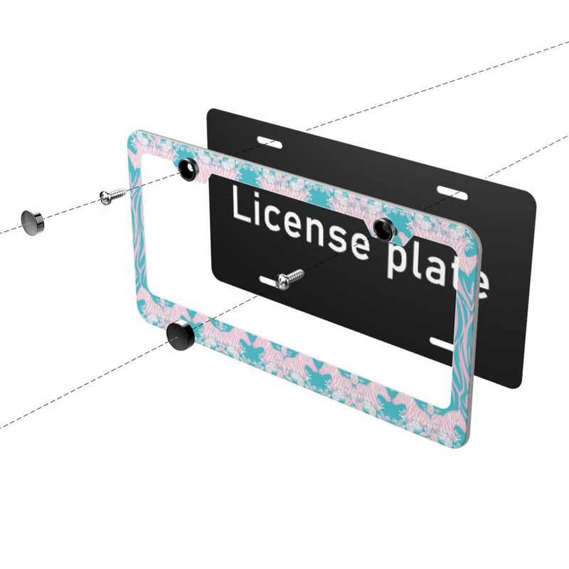 Personalise License Plate Frame for Men Women Car Universal Stainless Steel Accessories D017