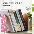 2 Pcs Wood Book Ends Non-Skid Book Stand B107