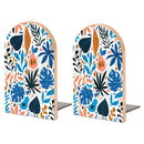 2 Pcs Wood Book Ends Non-Skid Book Stand B008