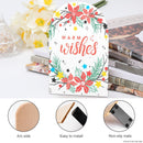 2 Pcs Wood Book Ends Non-Skid Book Stand B056