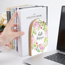2 Pcs Wood Book Ends Non-Skid Book Stand B091