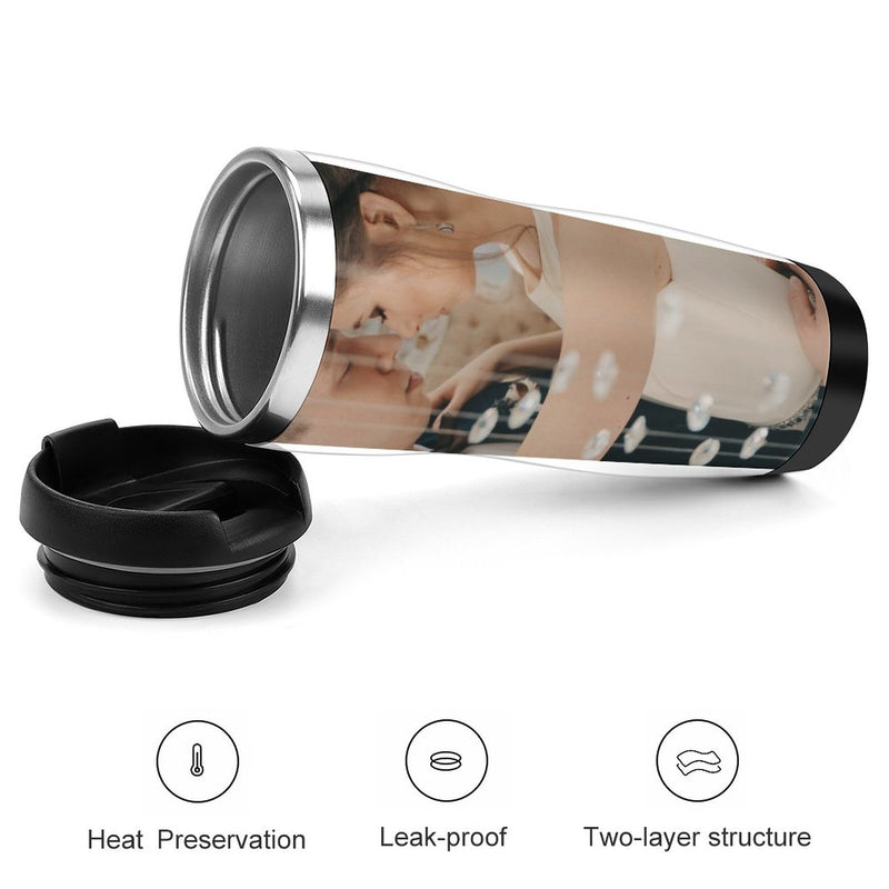 Stainless Steel Tumbler Sport Drink Bottle Travel Mug 380L T098